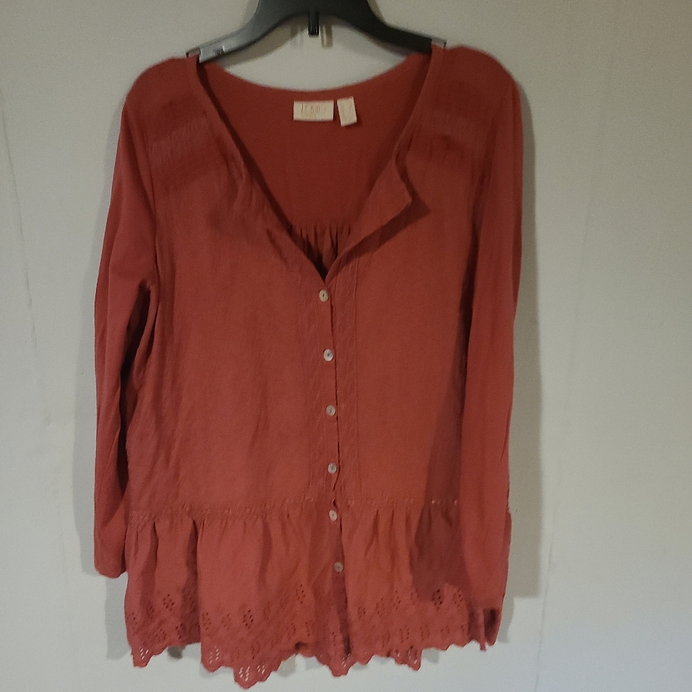 Logo Lavish Terracotta Blouse